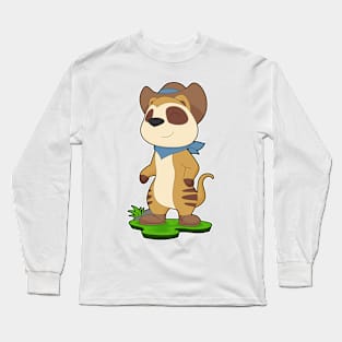 Meerkat Cowboy Cowboy hat Long Sleeve T-Shirt